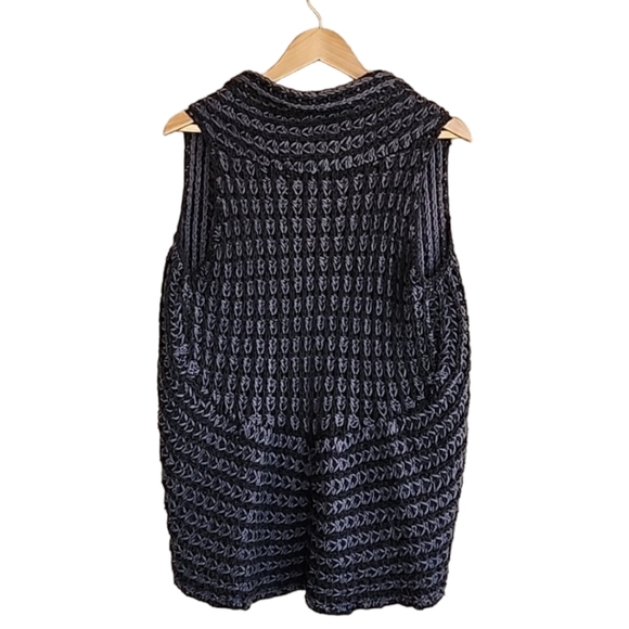 SLEEPING ON SNOW ANTHROPOLOGIE Cocoon Wool Sweater Vest S M Crochet Cardigan - Picture 8 of 16